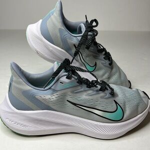 NIKE‎ Air Zoom Winflo 7 Running Shoes Sneaker CJ0302-006 Gray Aqua Athletic SZ 8